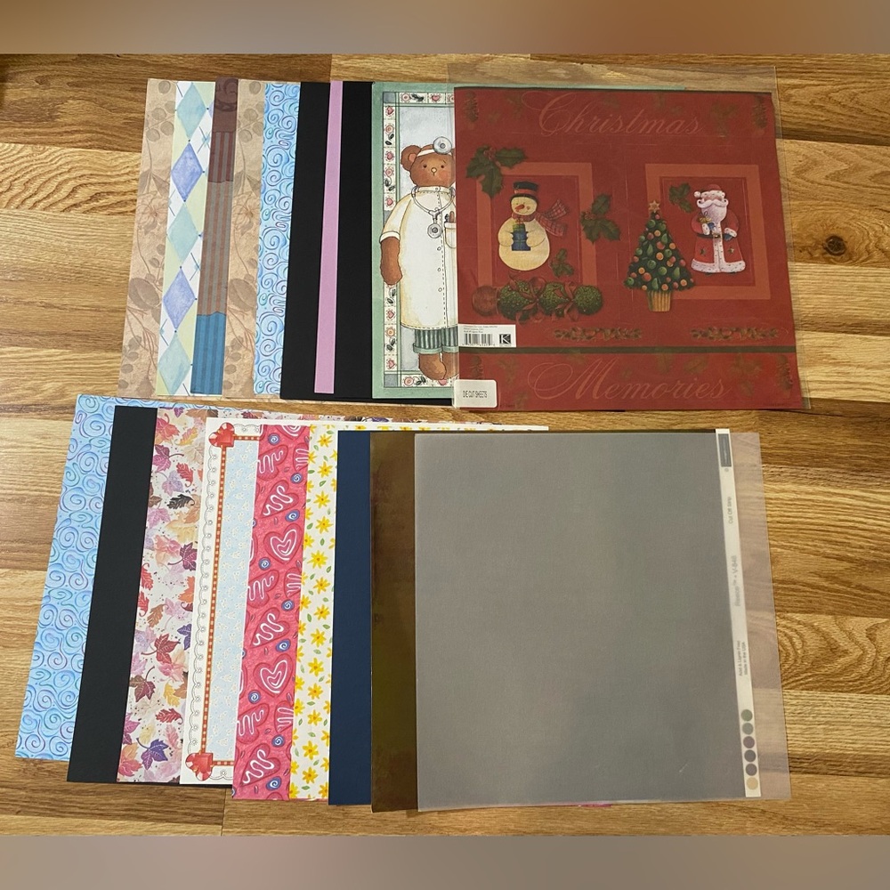 Multi Colored Scrapbook / Craft Paper Set 40 Sheets New